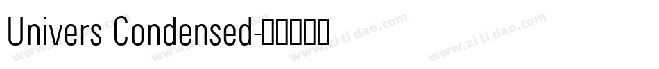 Univers Condensed字体转换